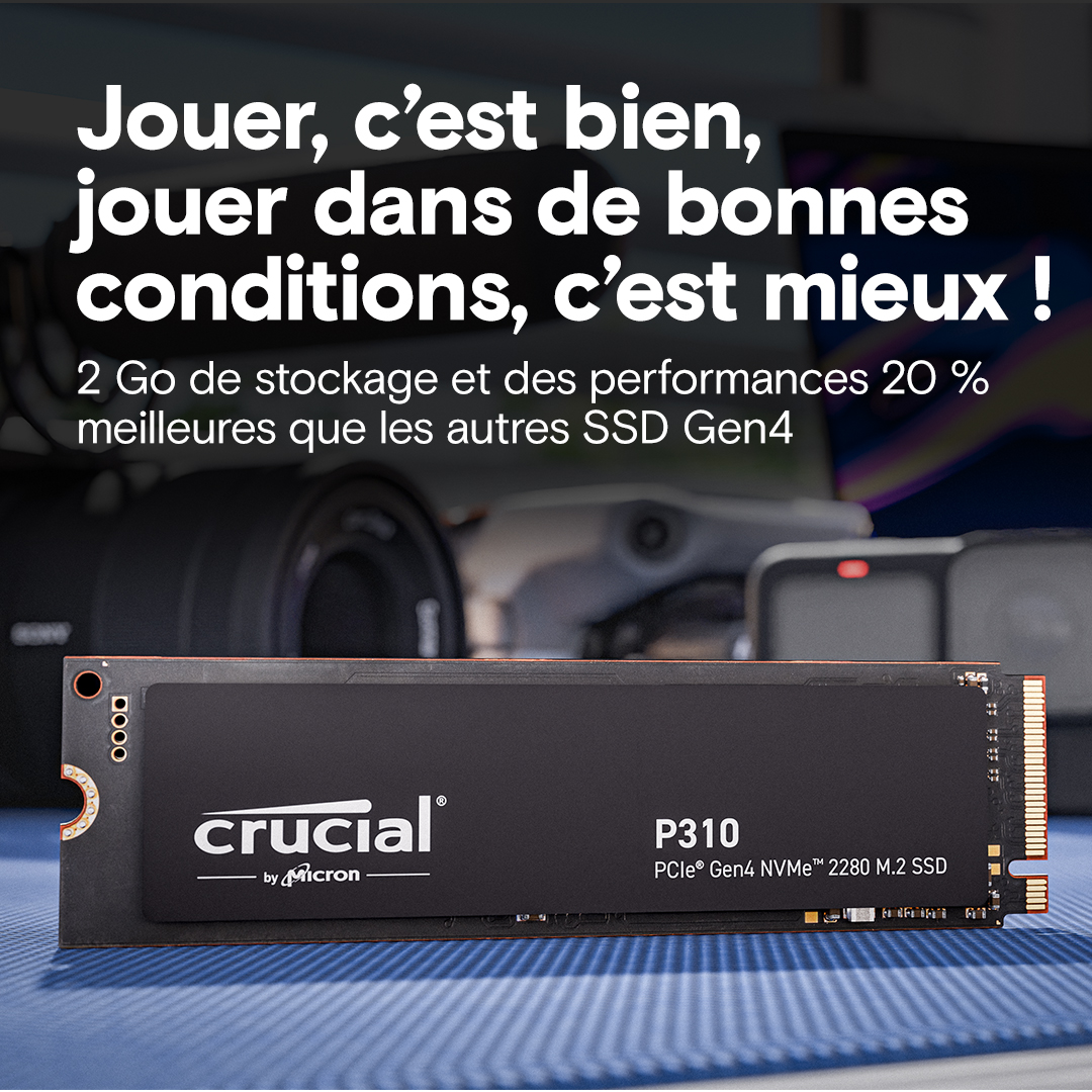 Crucial P310 1TB PCIe Gen4 NVMe 2280 M.2 SSD- view 3